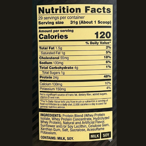 Gold Standard 100% Whey Protein Vanilla Ice Cream - Optimum Nutrition
