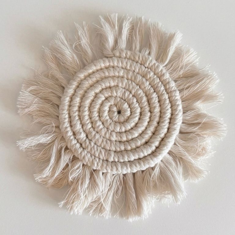 Portavasos de Macramé Artesanal - Estilo Boho Chic