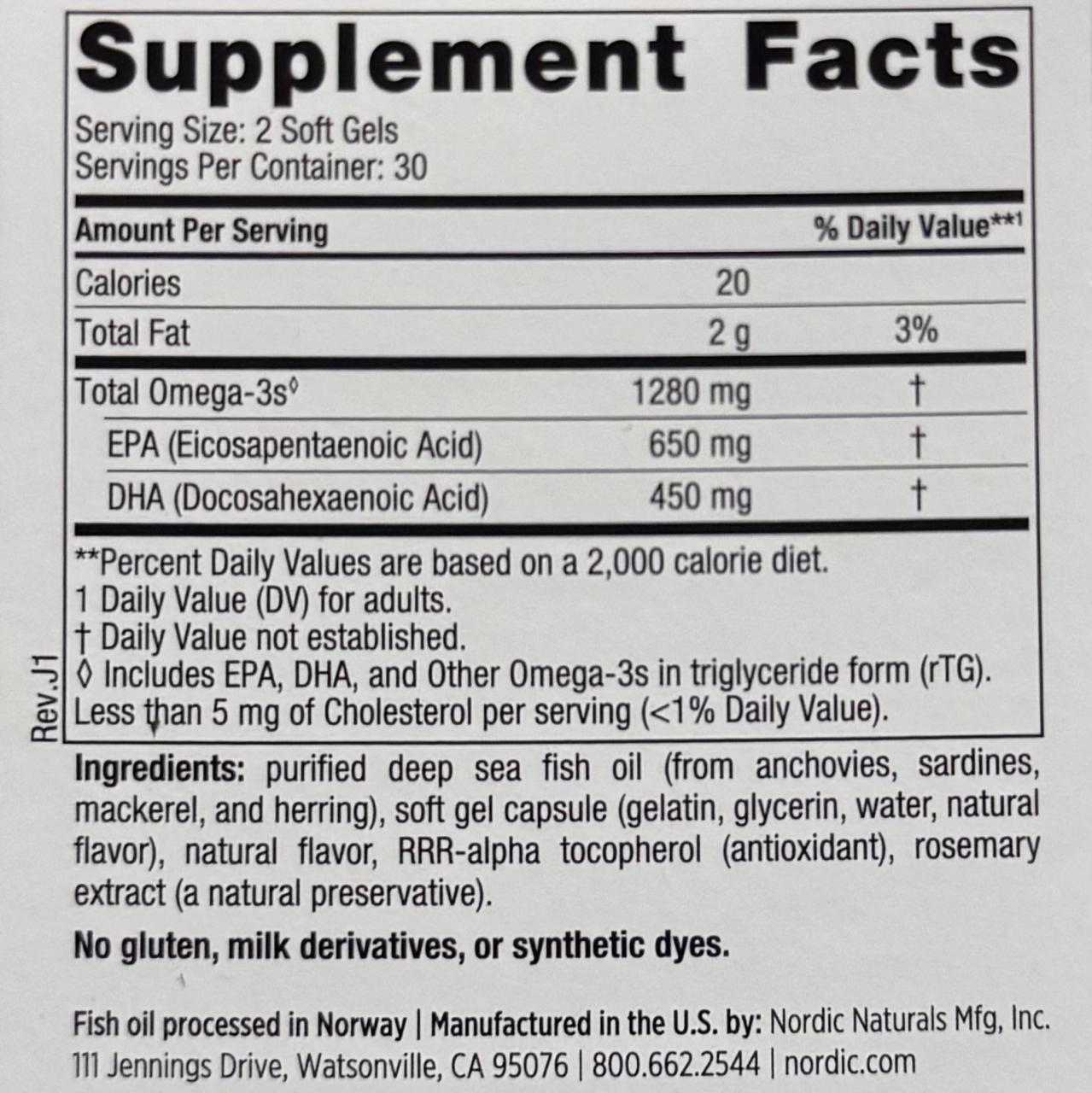 Ultimate Omega - Salud Corazón y Cerebro - Nordic Naturals