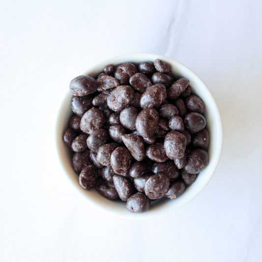 Arándano cubierto de chocolate endulzado con fruto del monje