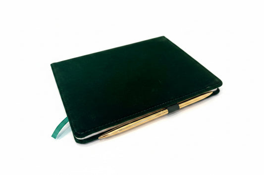 Agenda verde terciopelo
