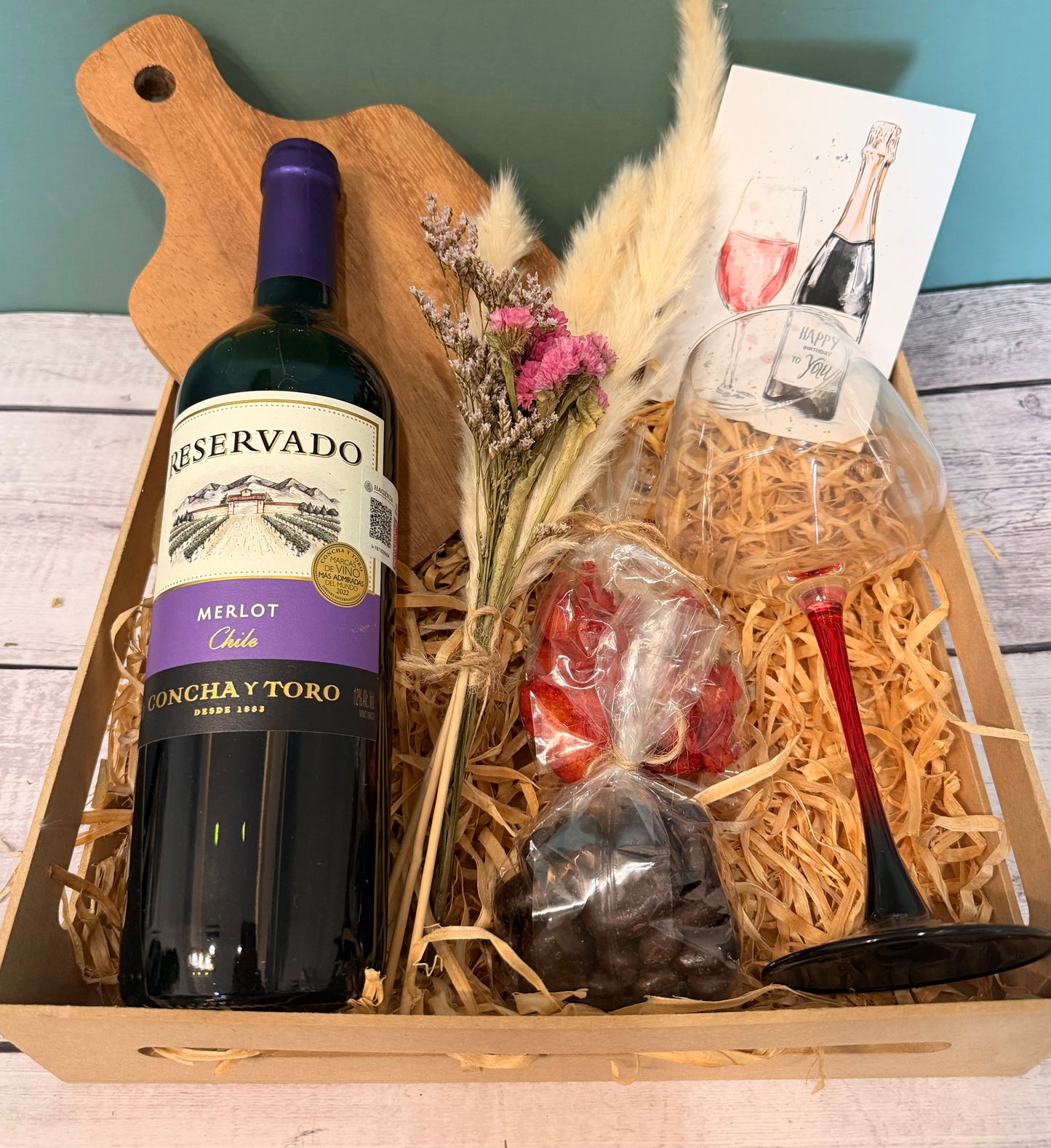 Caja de Regalo con Vino – Momento Bonito