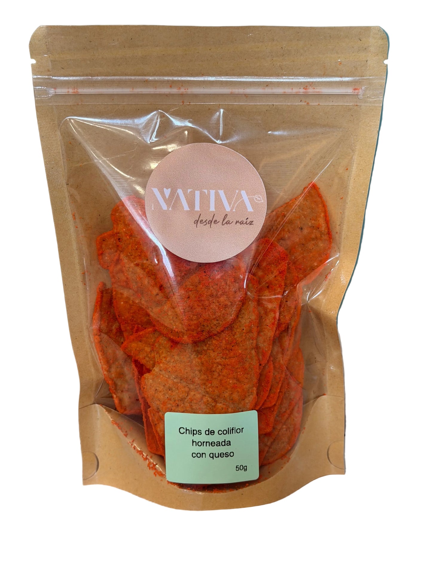 Chips horneadas de Coliflor con Queso 60g