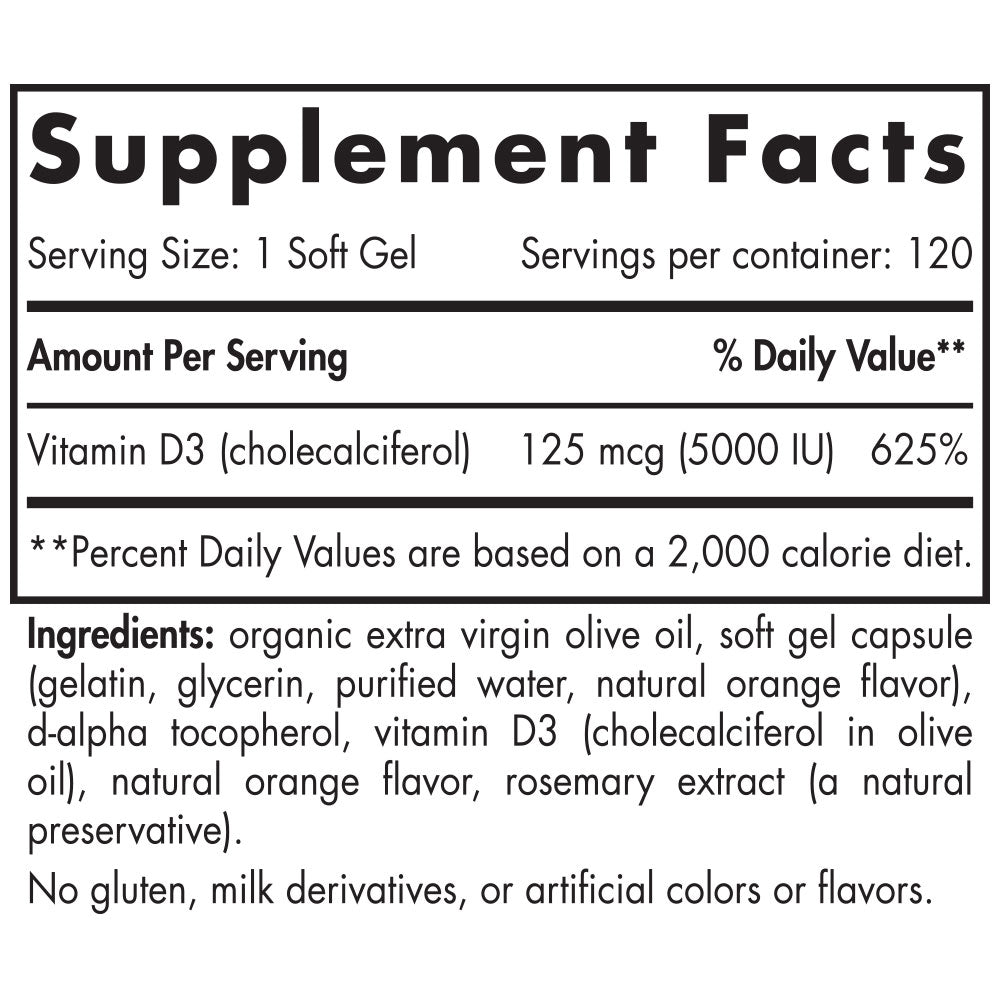 Vitamina D3 5000 - cápsulas