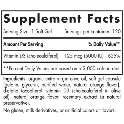 Vitamina D3 5000 - cápsulas