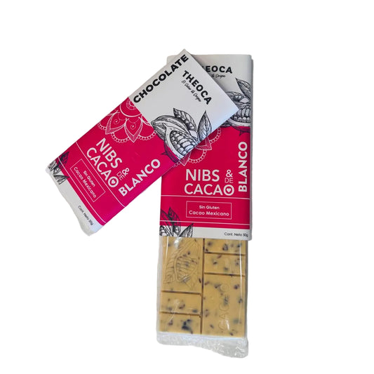 Chocolate blanco con nibs de cacao - Theoca