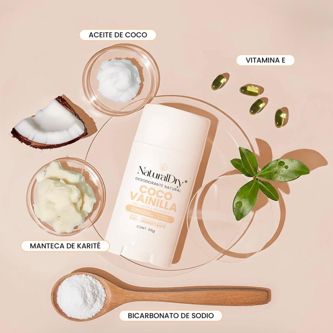 Desodorante Natural coco vainilla Unisex - NaturalDry