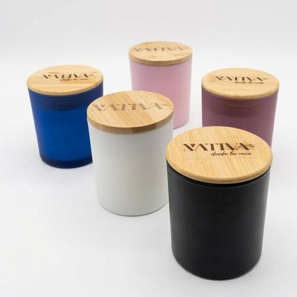 Vela Nativa Cristal Mate Grande Con Tapa