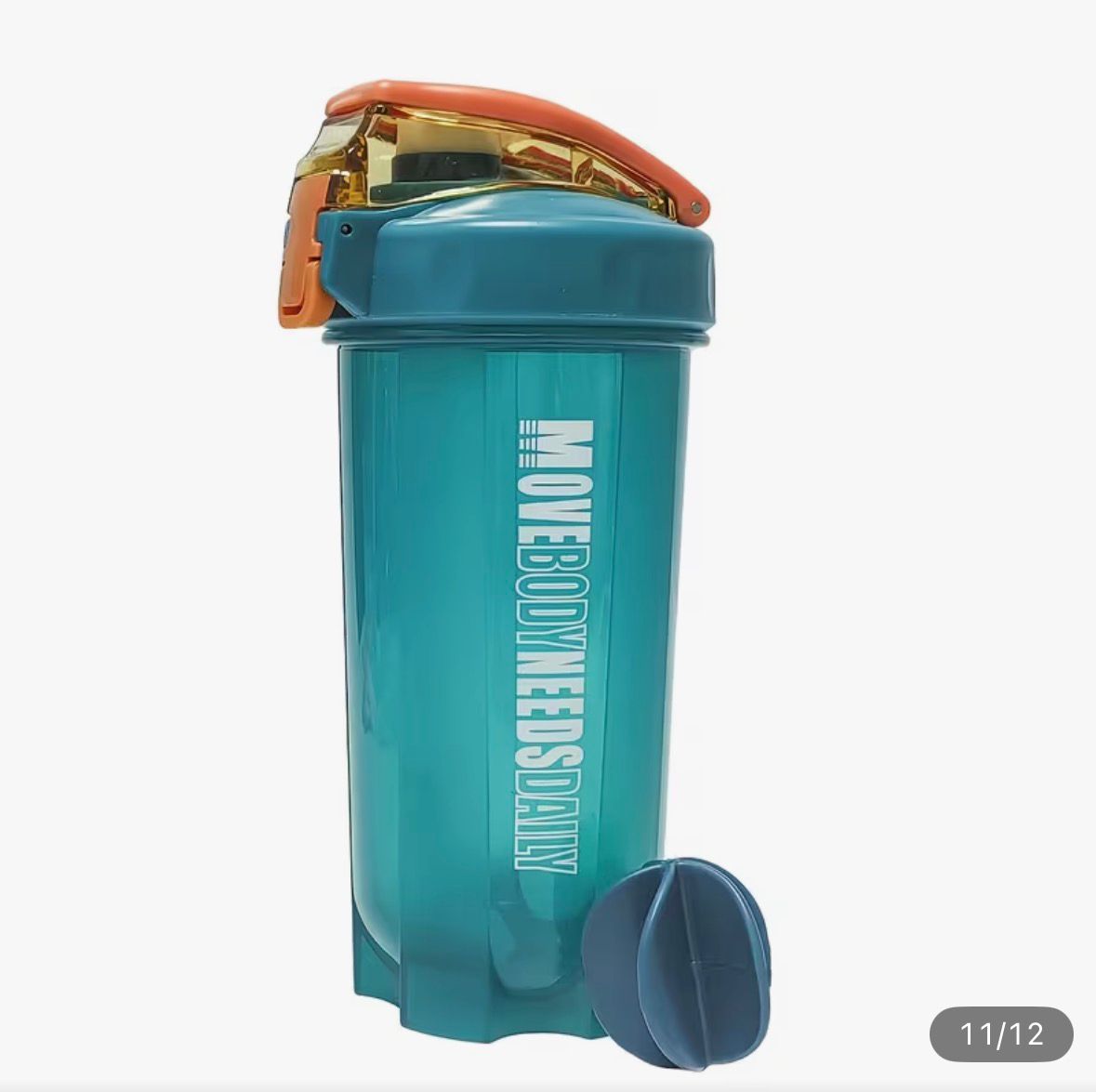 Shaker con popote 550 ml