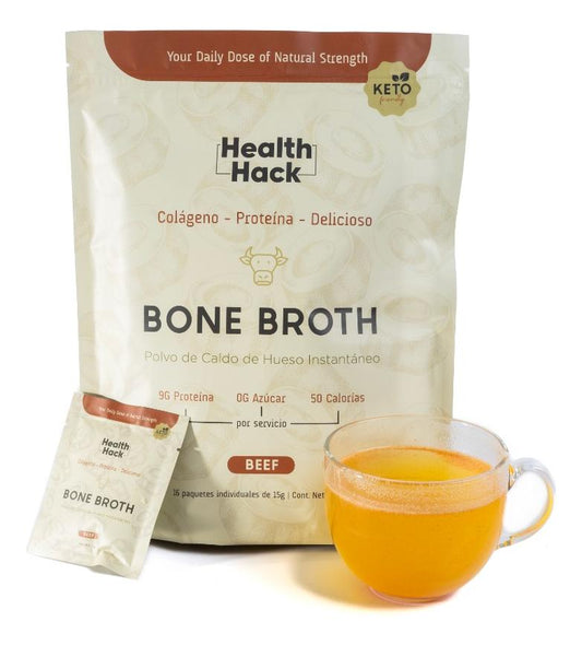 Bone Broth en polvo | Colágeno y proteína para bienestar diario
Caldo de hueso de res