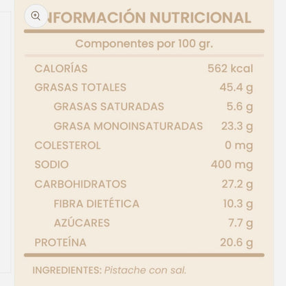 Pistache con Sal 100g