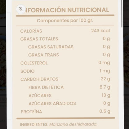 Aros de Manzana deshidratada 100g