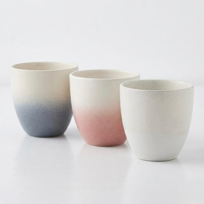 Tazas minimalistas de cerámica | Set elegante para café o té
 (tipo Yunomi)