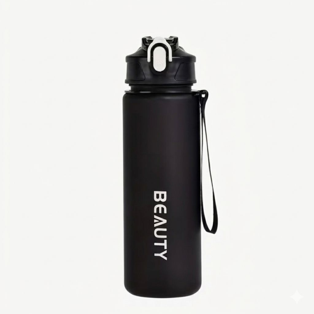 Termo negro deportivo para gym y uso diario
 "Beauty" 600 ml