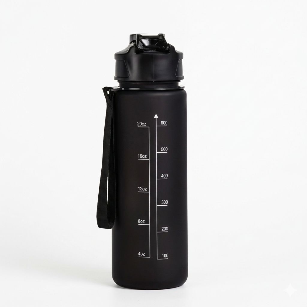 Termo negro deportivo para gym y uso diario
 "Beauty" 600 ml