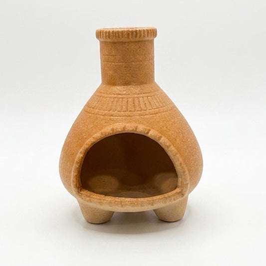 Sahumador de Barro Artesanal Tipo Chimenea - Accesorio Rústico para Decoración y Meditación