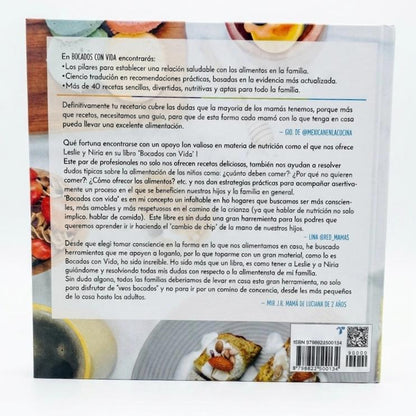 Libro Bocados con Vida - Guía de Nutrición Infantil por Leslie Cadena y Niria Treviño