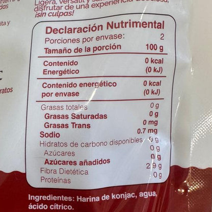 Fetuccini de Konjac Shirataki - Sin Gluten y 0 Kcal - Todo Keto (250g)
