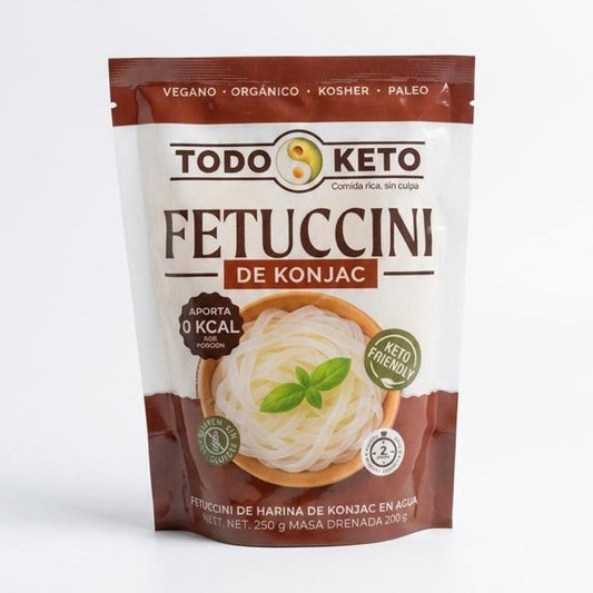 Fetuccini de Konjac Shirataki - Sin Gluten y 0 Kcal - Todo Keto (250g)