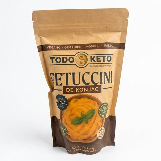 Fetuccini de Konjac Shirataki con Fibra - Bajo en calorías y Sin Gluten  - Todo Keto (250g)