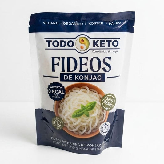 Fideos de Konjac Shirataki - Sin Gluten y Keto - Todo Keto (250g)