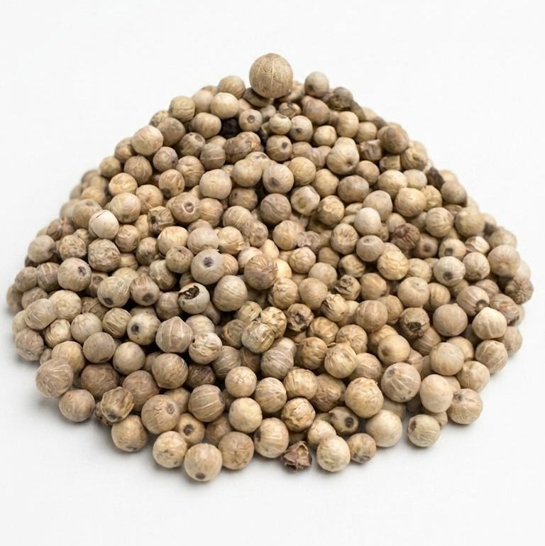 Pimienta Blanca entera – Elegancia Aromática y Picante Sutil