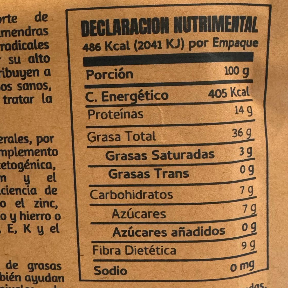 Palanqueta de Almendra Sin Azúcar - Todo Keto (115g)