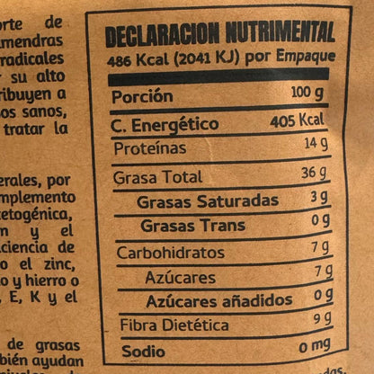 Palanqueta de Almendra Sin Azúcar - Todo Keto (115g)
