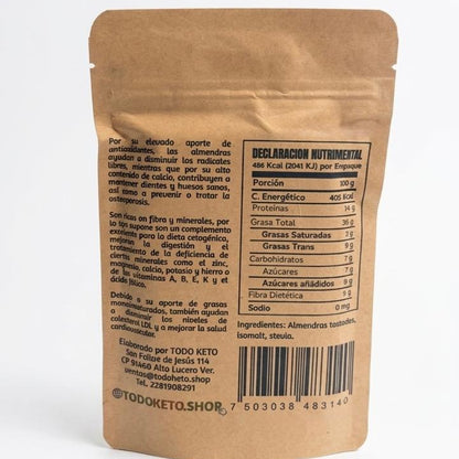 Palanqueta de Almendra Sin Azúcar - Todo Keto (115g)