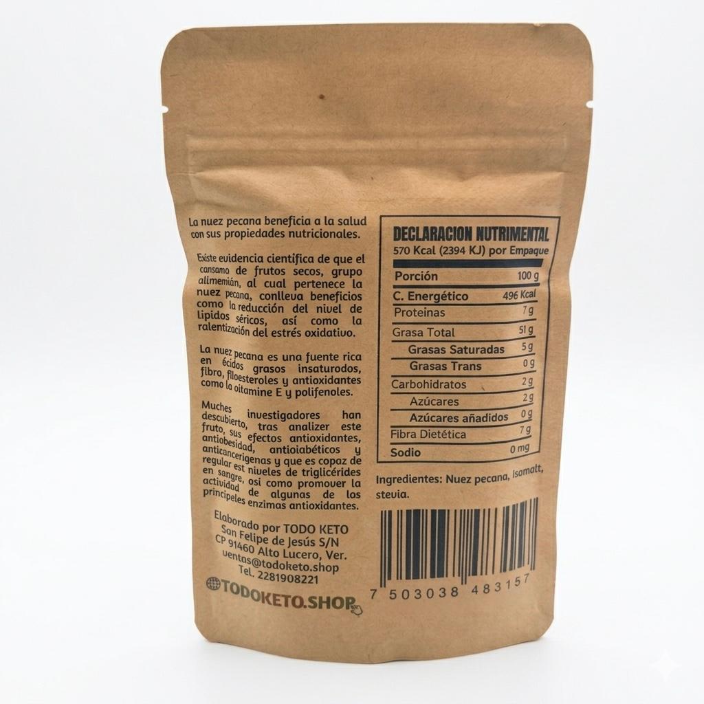 Palanqueta de Nuez Sin Azúcar - Todo Keto (110g)