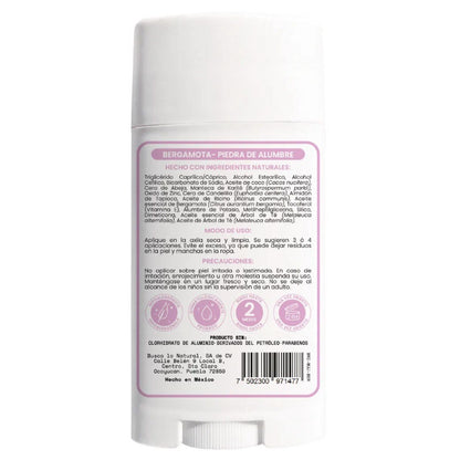 Desodorante Natural - Bergamota - Extra Protección - NaturalDry