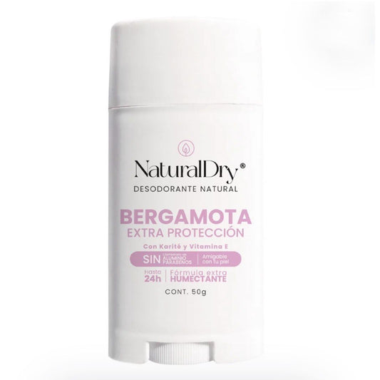 Desodorante Natural - Bergamota - Extra Protección - NaturalDry