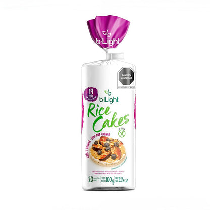 Galletas de Arroz Integral con Chía y Quinoa b·Light – Superfoods & Crunch (100g)