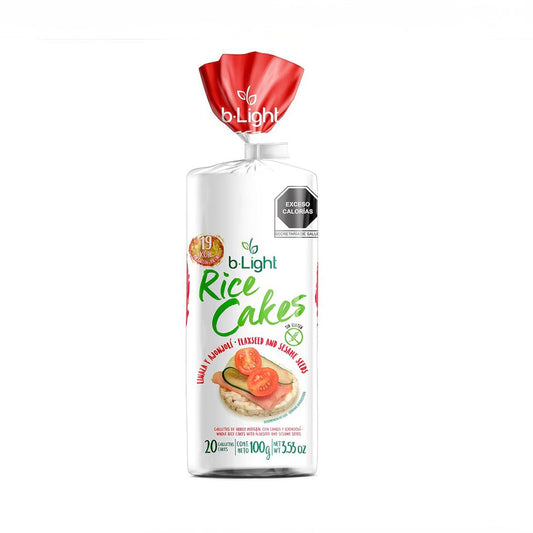 Galletas de Arroz Integral con Linaza y Ajonjolí b·Light – Crunch Nutritivo (100g)