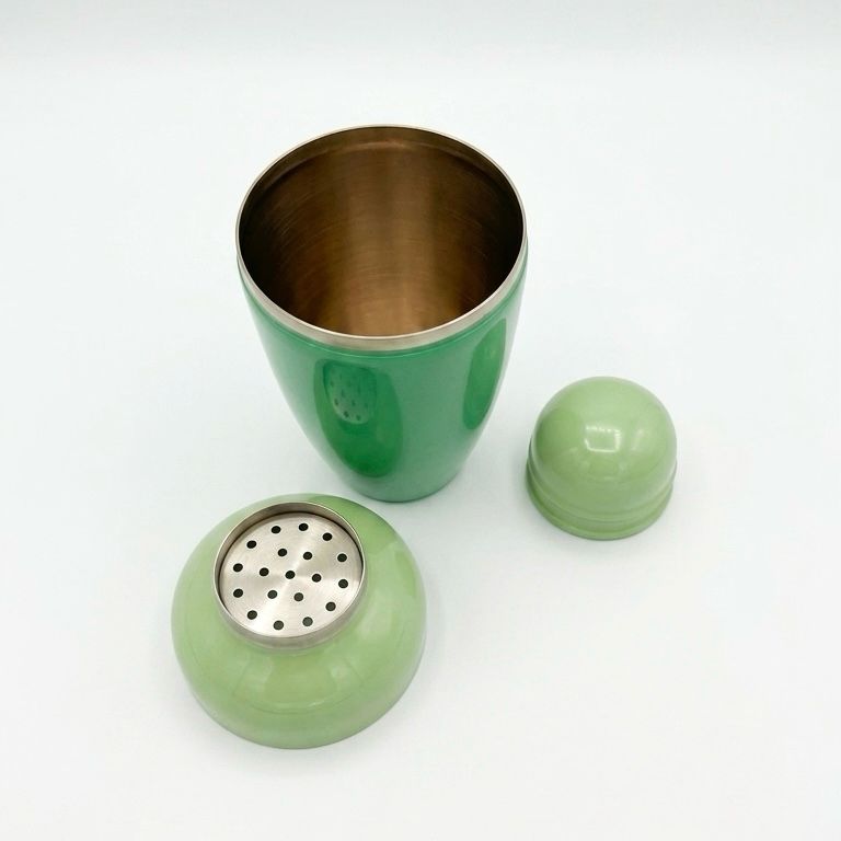 Coctelera Vintage Green de Acero Inoxidable - Shaker - Bar en Casa - Mixología