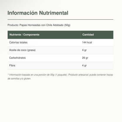 Papas Horneadas con Chile adobado – Snack Saludable y Bajo en Calorías