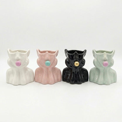 Maceta de Cerámica Lady Chicle - Decoración Estética para Plantas