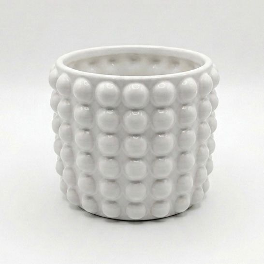 Maceta de Cerámica con Textura "Bubble"
