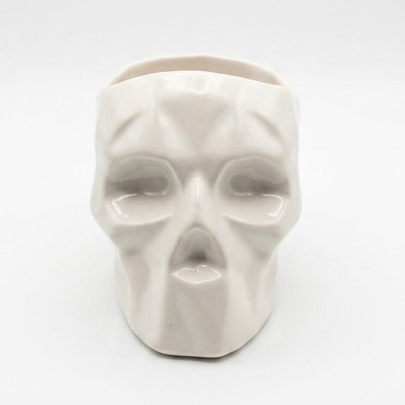 Maceta Cerámica Calavera Geométrica