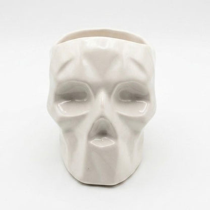 Maceta Cerámica Calavera Geométrica