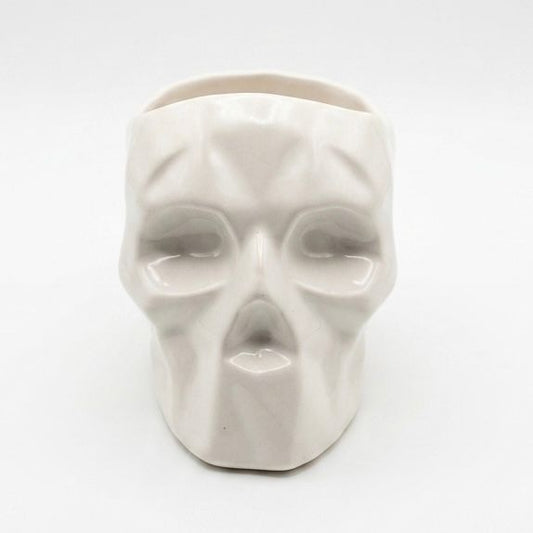 Maceta Cerámica Calavera Geométrica