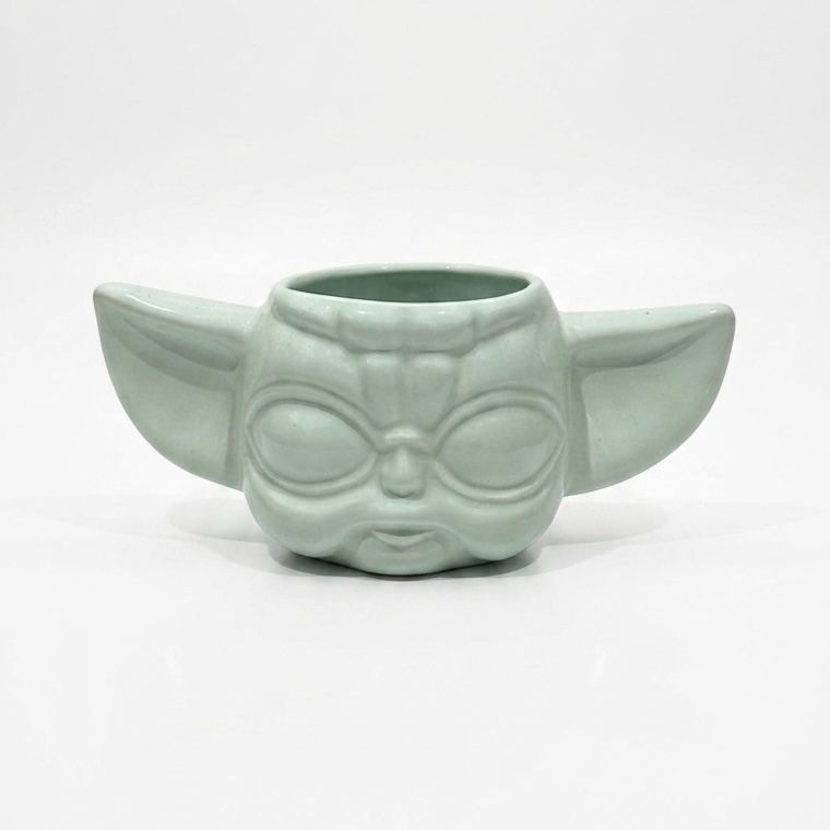 Maceta Decorativa de Cerámica Baby Yoda - Estilo Minimalista