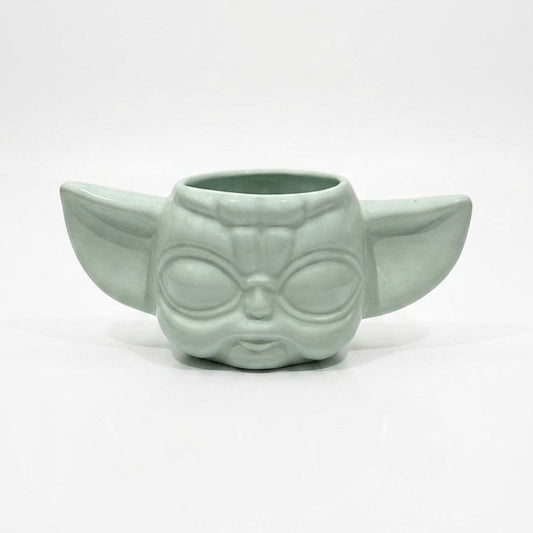 Maceta Decorativa de Cerámica Baby Yoda - Estilo Minimalista
