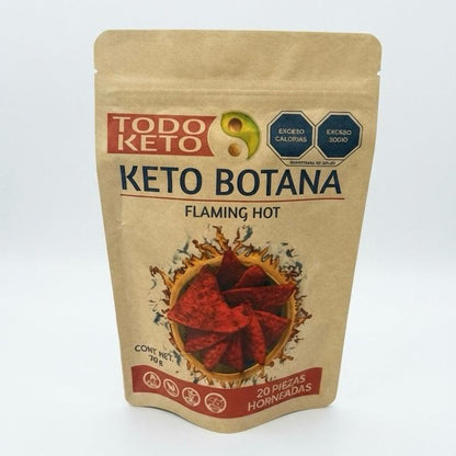 Keto Botana Flaming Hot - Snack Horneado Bajo en Carbohidratos (70g)
