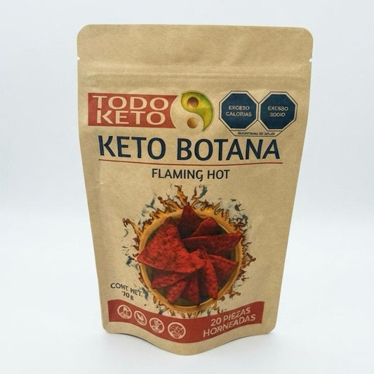 Keto Botana Flaming Hot - Snack Horneado Bajo en Carbohidratos (70g)