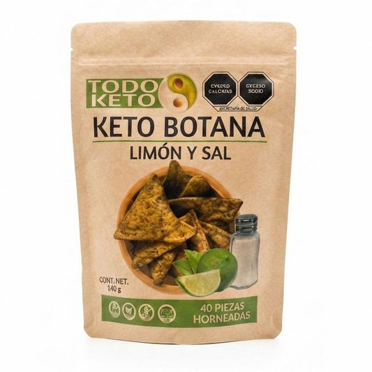 Keto Botana Limón y Sal - Snack saludable y crujiente (140g)