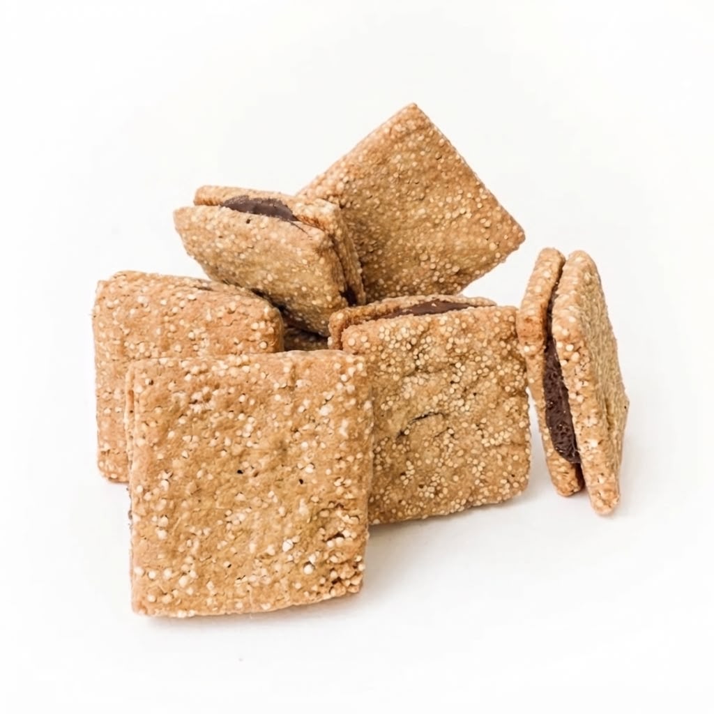 Galletas tipo sándwich rellenas de chocolate semiamargo - Paquete con 1 pieza
