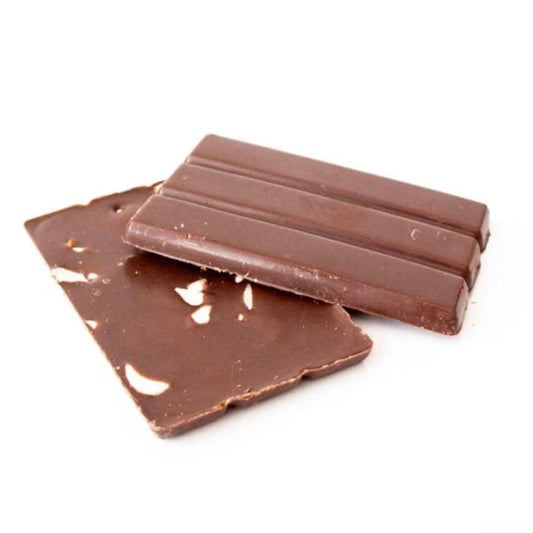 Barras de chocolate semiamargo con almendra y nuez - endulzado con piloncillo - Paquete con 2 piezas