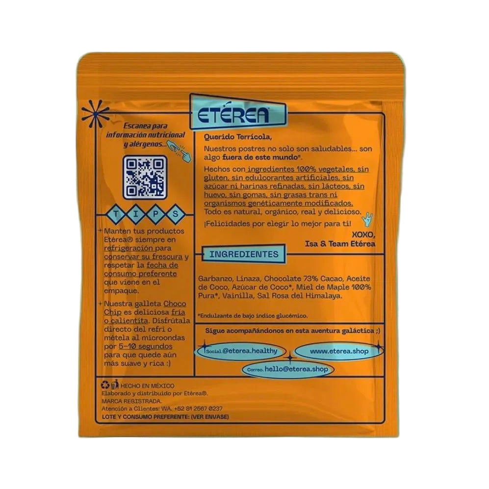 Galleta Choco Chip - Nutritiva, Vegana y Deliciosa - Etérea