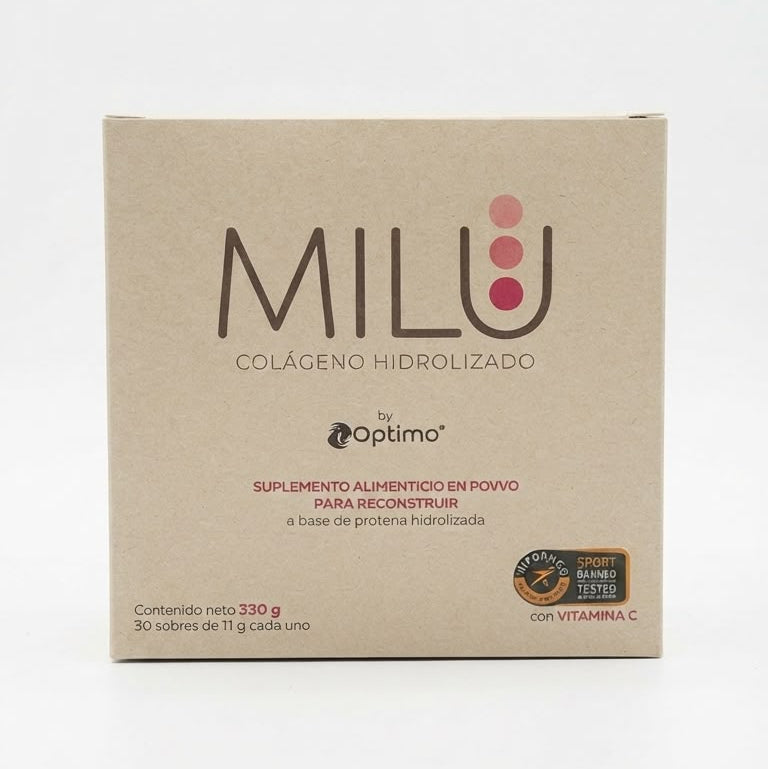 MILÚ Colágeno Hidrolizado by Optimo - Con Vitamina C y Certificación Informed Sport
